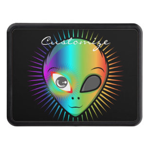 Cute Blinking Alien Head Thunder_Cove Hitch Cover