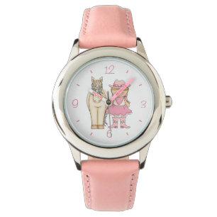 Cute Blond Cowgirl and Cream Horse Watch