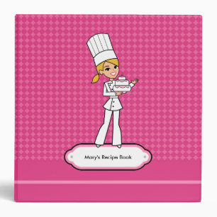 Cute Blonde Cake Baker Recipe Binder