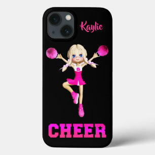Cute Blonde Cheerleader Personalized iPhone 13 Case