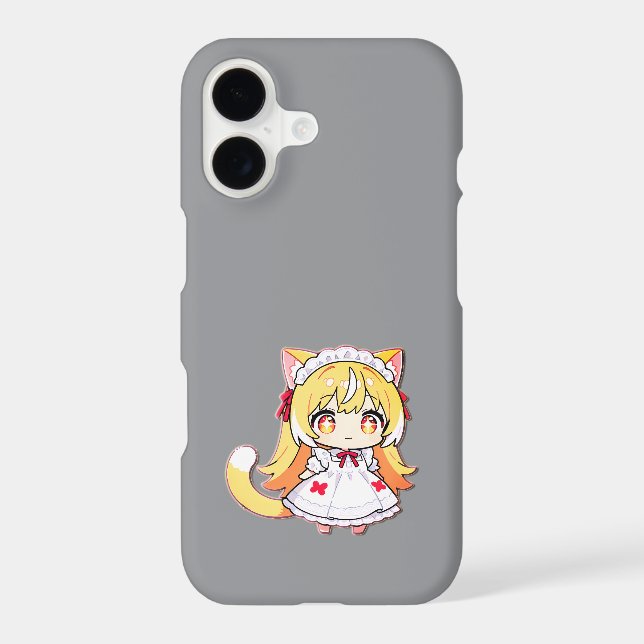 Cute Blonde Chibi Catgirl Case-Mate iPhone Case (Back)