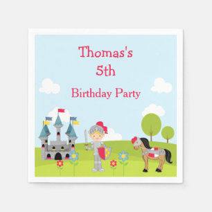 Cute Blonde Knight 'I went to' Napkins