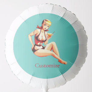 Cute Blonde Martini Bikini Girl Thunder_Cove Balloon