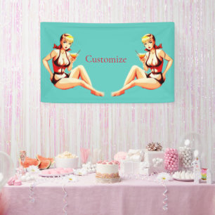 Cute Blonde Martini Bikini Girl Thunder_Cove Banner