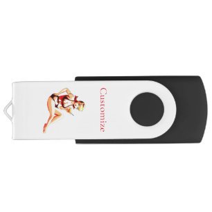 Cute Blonde Martini Bikini Girl Thunder_Cove Flash Drive