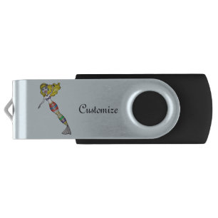 Cute Blonde Mermaid Thunder_Cove Flash Drive