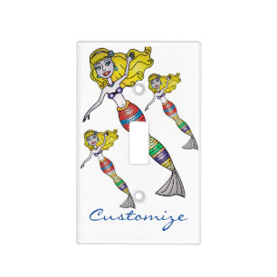 Cute Blonde Mermaid Thunder_Cove Light Switch Cover