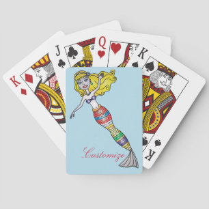 Cute Blonde Mermaid Thunder_Cove Poker Cards