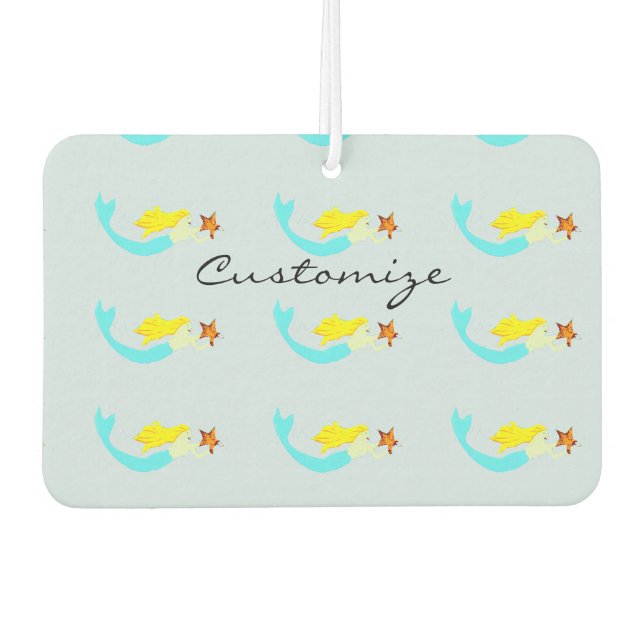 Cute Blonde Mermaid with Star Thunder_Cove Air Freshener (Front)
