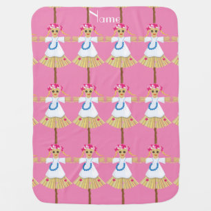 Cute Blonde Pigtails Scarecrow Baby Blanket
