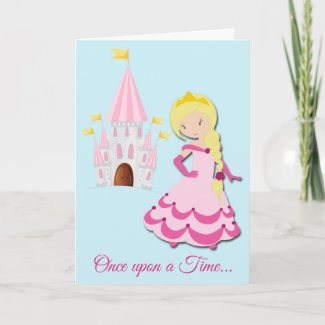 Cute Blonde Princess Grandcovered Birthday Card
