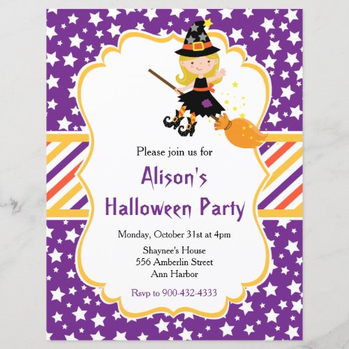 Cute Blonde Witch Halloween Party