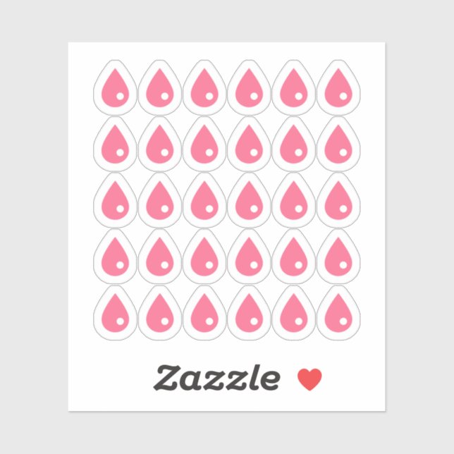 Cute Blood Drop Sticker (Sheet)