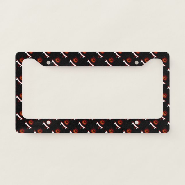 Cute blood monster face license plate frame (Front)