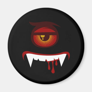 Cute blood monster face magnet