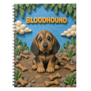 Cute Bloodhound Puppy, Baby Dog Notebook