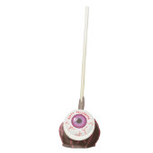 Cute Bloodshot Eyeball Happy Halloween Cake Pops (Front)