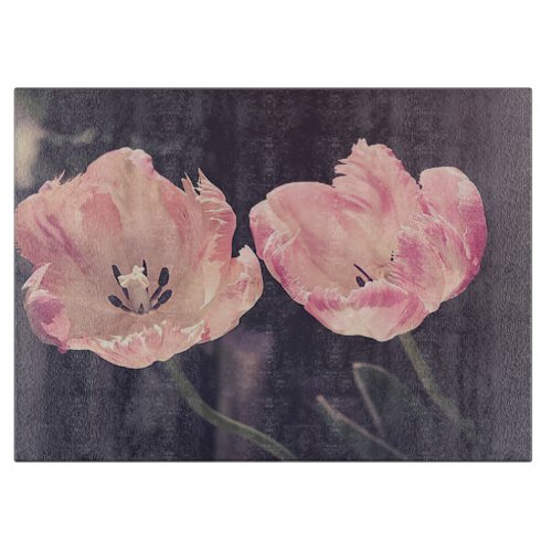 Cute Blooming Tulips _Personalized Cutting Board