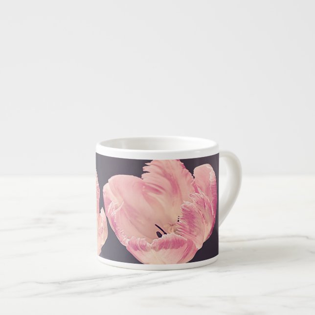 Cute Blooming Tulips -Personalized Espresso Cup (Front Right)