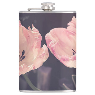 Cute Blooming Tulips -Personalized Flask