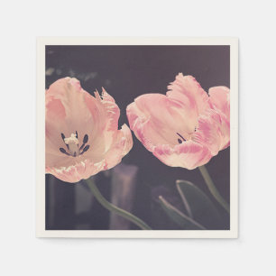 Cute Blooming Tulips -Personalized Napkins