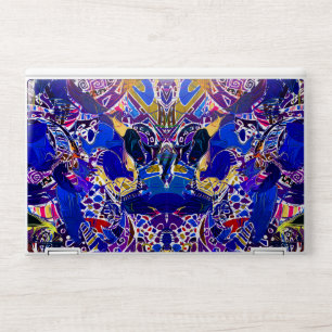 Cute blue abstract elements HP laptop skin