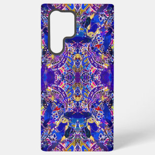 Cute blue abstract elements samsung galaxy s22 ultra case