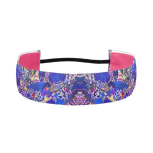 Cute blue abstract elements throw pillow athletic headband