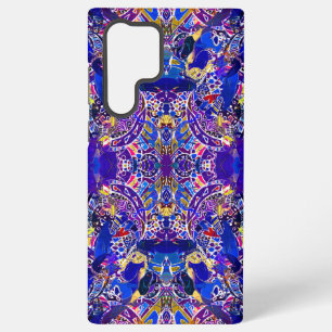 Cute blue abstract elements throw pillow samsung galaxy s22 ultra case