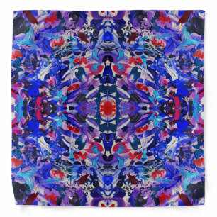 Cute blue abstract painting bandana