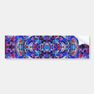 Cute blue abstract painting bumper sticker