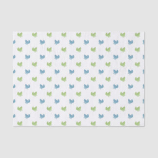 Cute Blue and Green Baby Buggy Pattern Tissue Paper