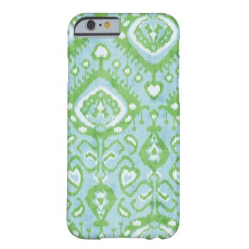 Cute Blue And Green Ikat Tribal Patterns Barely There Iphone 6 Case by TintAndBeyond at Zazzle
