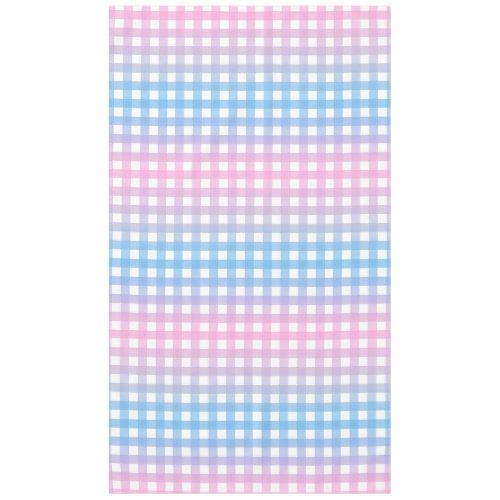 Cute Blue and Pink Gingham Plaid Tablecloth