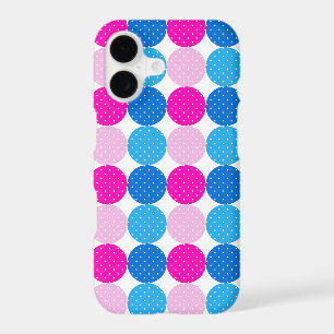 Cute Blue and Pink Polka Dot Pattern iPhone 17 Case