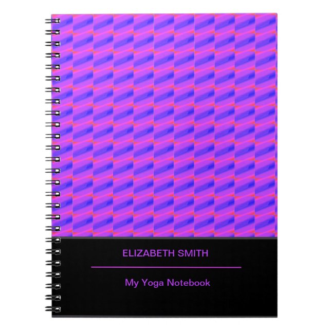 Cute Blue and Purple Pattern Notebook (Front)