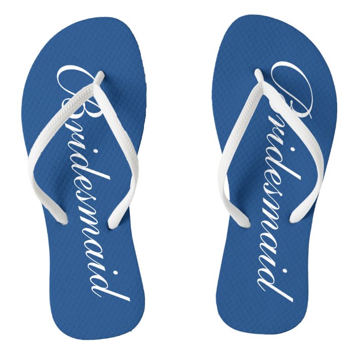 blue wedding flip flops