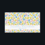 Cute Blue and Yellow Ditsy Floral Modern Business Card<br><div class="desc">Cute Blue and Yellow Ditsy Floral Modern Business Card</div>