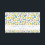 Cute Blue and Yellow Ditsy Floral Modern Business Card<br><div class="desc">Cute Blue and Yellow Ditsy Floral Modern Business Card</div>
