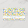 Cute Blue and Yellow Ditsy Floral Modern Business Card