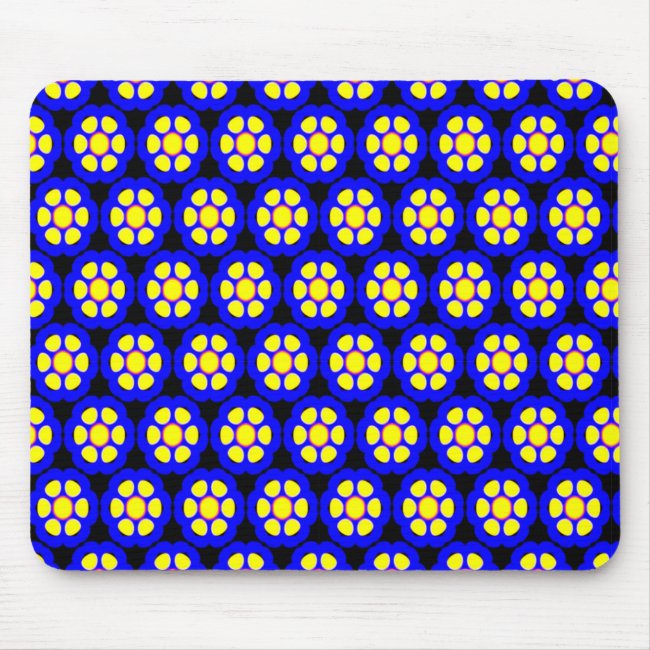 Cute Blue and Yellow Flower Pattern