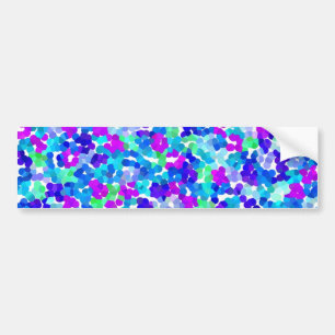 Cute blue aqua violet pinkies pattern bumper sticker