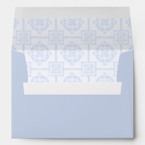 Cute Blue Asian Baby Shower Envelope