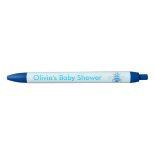 Cute Blue Baby Boy Bee Custom Baby Shower Pen