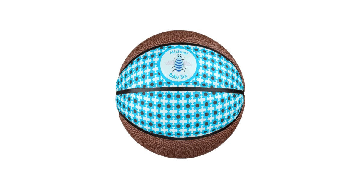 Cute Blue Baby Boy Bee Custom Basketball Zazzle Com