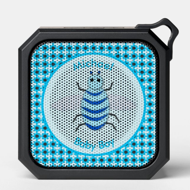 Cute Blue Baby Boy Bee Custom Bluetooth Speaker (Front)