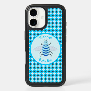 Cute Blue Baby Boy Bee Custom iPhone 16 Case