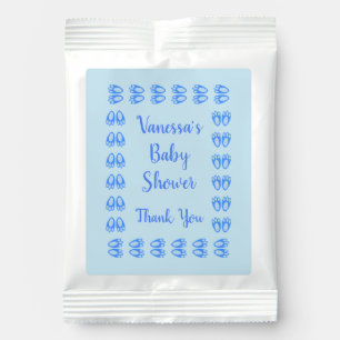 Cute Blue Baby Boy Bunny Feet Easter Baby Shower Margarita Drink Mix