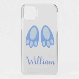 Cute Blue Baby Boy Bunny Feet Easter Custom iPhone 11 Case