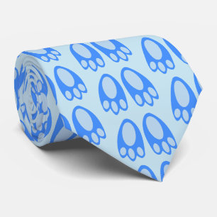 Cute Blue Baby Boy Bunny Feet Easter Patterned Neck Tie